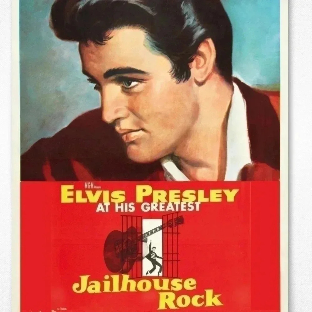 Vintage Elvis Presley Jail House Rock 1997 Poster
